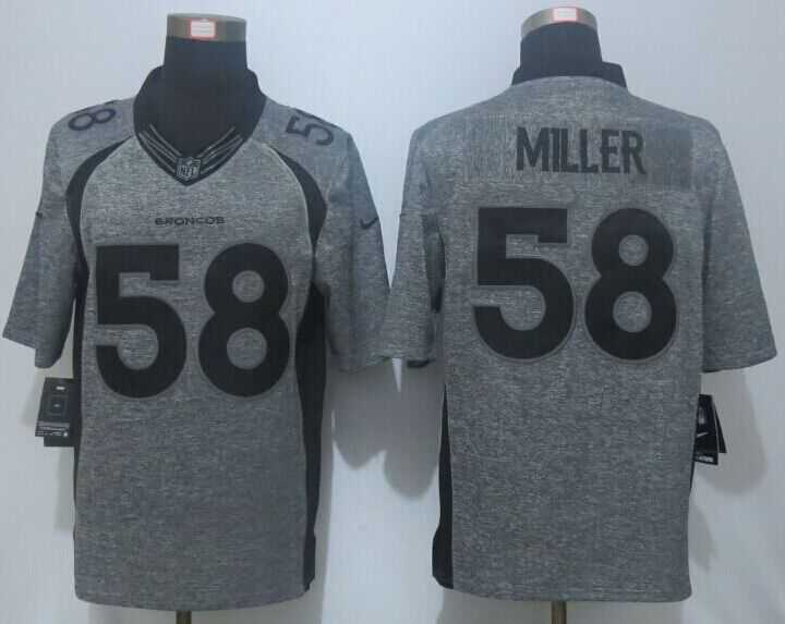 Nike Limited Denver Broncos #58 Miller Men's Stitched Gridiron Gray Jerseys,We sell and wholesale Nike Limited Denver Broncos #58 Miller Men's Stitched Gridiron Gray Jerseys on line form chian!